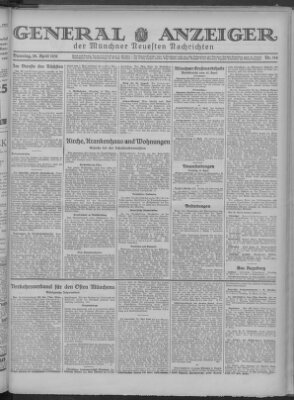 Münchner neueste Nachrichten Dienstag 28. April 1931