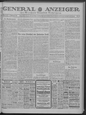 Münchner neueste Nachrichten Mittwoch 4. Februar 1931
