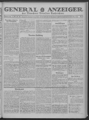 Münchner neueste Nachrichten Donnerstag 12. Februar 1931