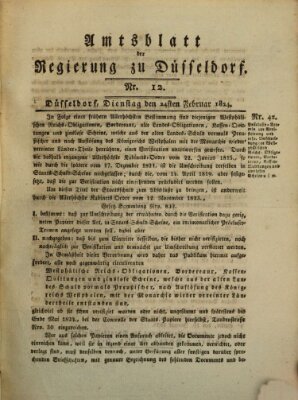 Amtsblatt für den Regierungsbezirk Düsseldorf Dienstag 24. Februar 1824