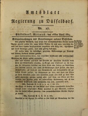 Amtsblatt für den Regierungsbezirk Düsseldorf Mittwoch 28. April 1824