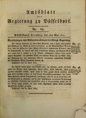Amtsblatt für den Regierungsbezirk Düsseldorf Dienstag 4. Mai 1824