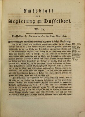 Amtsblatt für den Regierungsbezirk Düsseldorf Samstag 8. Mai 1824