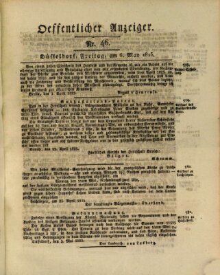 Amtsblatt für den Regierungsbezirk Düsseldorf Freitag 6. Mai 1825