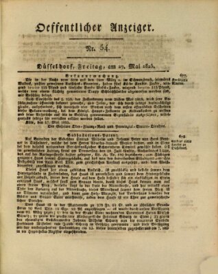 Amtsblatt für den Regierungsbezirk Düsseldorf Freitag 27. Mai 1825