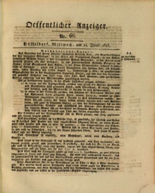 Amtsblatt für den Regierungsbezirk Düsseldorf Mittwoch 22. Juni 1825