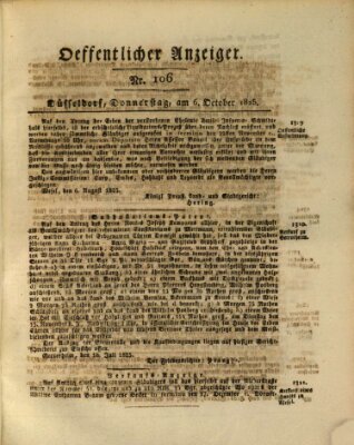 Amtsblatt für den Regierungsbezirk Düsseldorf Donnerstag 6. Oktober 1825