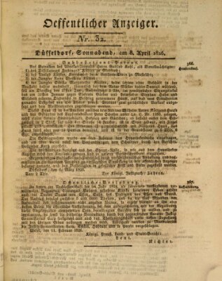 Amtsblatt für den Regierungsbezirk Düsseldorf Samstag 8. April 1826