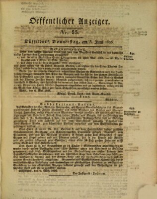 Amtsblatt für den Regierungsbezirk Düsseldorf Donnerstag 8. Juni 1826