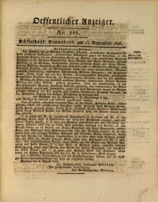 Amtsblatt für den Regierungsbezirk Düsseldorf Samstag 23. September 1826