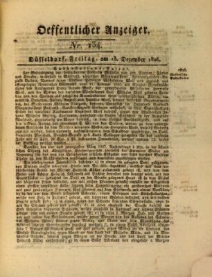 Amtsblatt für den Regierungsbezirk Düsseldorf Freitag 15. Dezember 1826