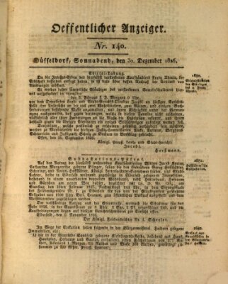 Amtsblatt für den Regierungsbezirk Düsseldorf Samstag 30. Dezember 1826
