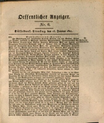 Amtsblatt für den Regierungsbezirk Düsseldorf Dienstag 23. Januar 1827