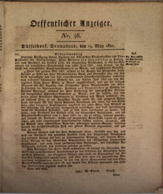 Amtsblatt für den Regierungsbezirk Düsseldorf Samstag 19. Mai 1827