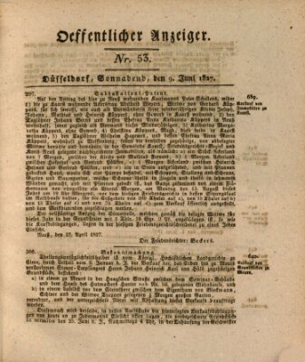 Amtsblatt für den Regierungsbezirk Düsseldorf Samstag 9. Juni 1827