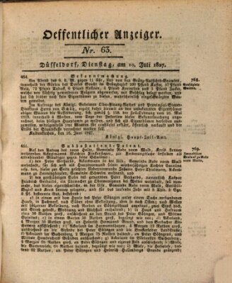 Amtsblatt für den Regierungsbezirk Düsseldorf Dienstag 10. Juli 1827