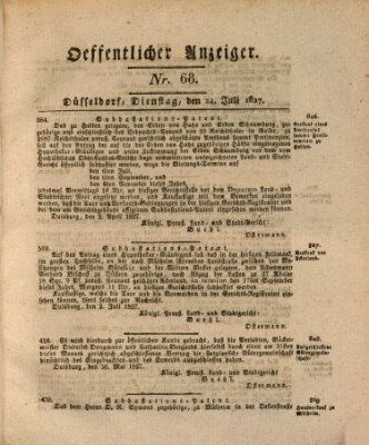 Amtsblatt für den Regierungsbezirk Düsseldorf Dienstag 24. Juli 1827