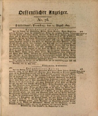 Amtsblatt für den Regierungsbezirk Düsseldorf Dienstag 14. August 1827