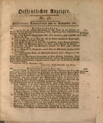 Amtsblatt für den Regierungsbezirk Düsseldorf Samstag 29. September 1827