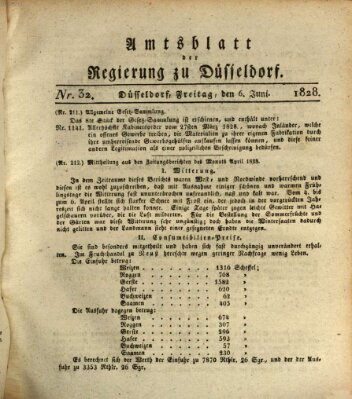 Amtsblatt für den Regierungsbezirk Düsseldorf Freitag 6. Juni 1828