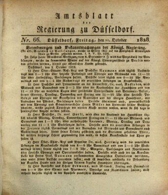 Amtsblatt für den Regierungsbezirk Düsseldorf Freitag 10. Oktober 1828