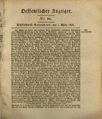 Amtsblatt für den Regierungsbezirk Düsseldorf Samstag 1. März 1828