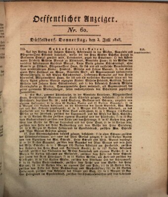 Amtsblatt für den Regierungsbezirk Düsseldorf Donnerstag 3. Juli 1828