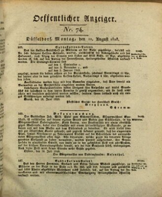 Amtsblatt für den Regierungsbezirk Düsseldorf Montag 11. August 1828