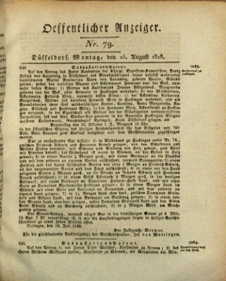Amtsblatt für den Regierungsbezirk Düsseldorf Montag 25. August 1828