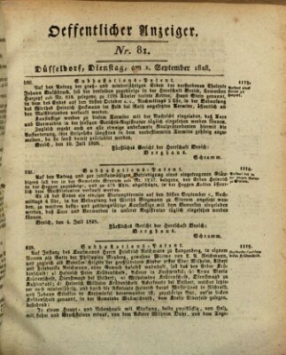 Amtsblatt für den Regierungsbezirk Düsseldorf Dienstag 2. September 1828