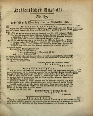 Amtsblatt für den Regierungsbezirk Düsseldorf Montag 22. September 1828