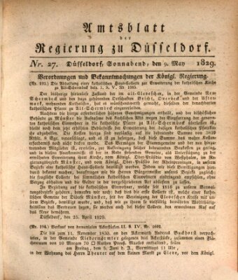 Amtsblatt für den Regierungsbezirk Düsseldorf Samstag 9. Mai 1829