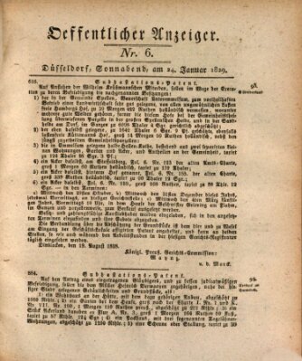Amtsblatt für den Regierungsbezirk Düsseldorf Samstag 24. Januar 1829