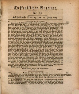 Amtsblatt für den Regierungsbezirk Düsseldorf Montag 29. Juni 1829