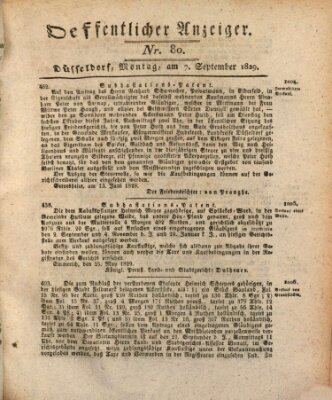 Amtsblatt für den Regierungsbezirk Düsseldorf Dienstag 8. September 1829