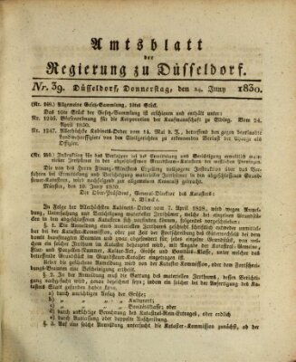 Amtsblatt für den Regierungsbezirk Düsseldorf Donnerstag 24. Juni 1830