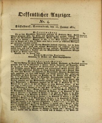 Amtsblatt für den Regierungsbezirk Düsseldorf Samstag 23. Januar 1830