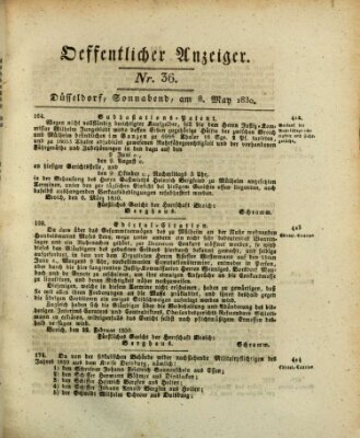 Amtsblatt für den Regierungsbezirk Düsseldorf Samstag 8. Mai 1830