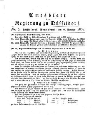 Amtsblatt für den Regierungsbezirk Düsseldorf Samstag 21. Januar 1832