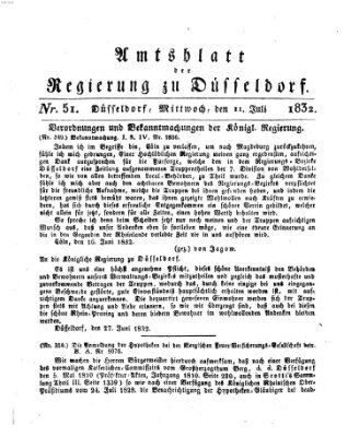 Amtsblatt für den Regierungsbezirk Düsseldorf Mittwoch 11. Juli 1832