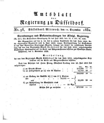 Amtsblatt für den Regierungsbezirk Düsseldorf Mittwoch 12. Dezember 1832