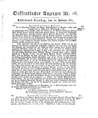 Amtsblatt für den Regierungsbezirk Düsseldorf Dienstag 28. Februar 1832