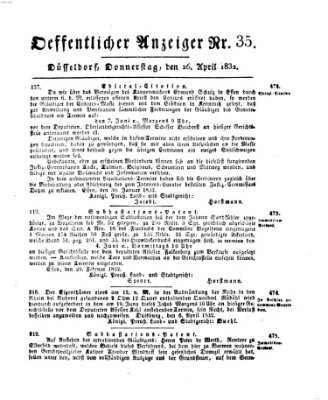 Amtsblatt für den Regierungsbezirk Düsseldorf Donnerstag 26. April 1832