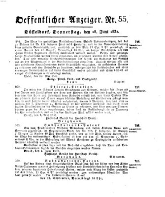 Amtsblatt für den Regierungsbezirk Düsseldorf Donnerstag 28. Juni 1832