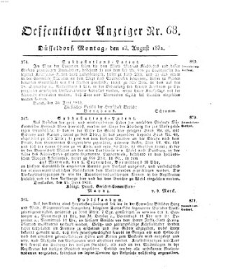 Amtsblatt für den Regierungsbezirk Düsseldorf Montag 13. August 1832