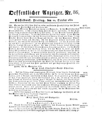 Amtsblatt für den Regierungsbezirk Düsseldorf Freitag 12. Oktober 1832