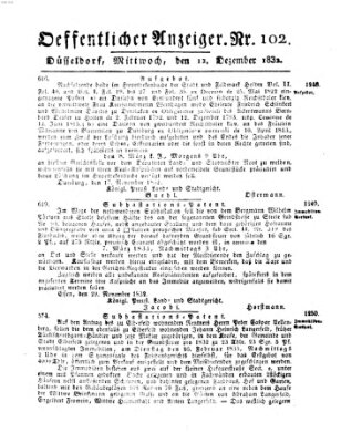 Amtsblatt für den Regierungsbezirk Düsseldorf Mittwoch 12. Dezember 1832