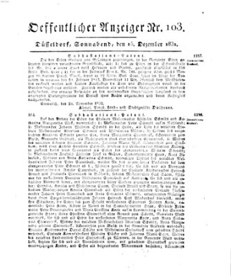 Amtsblatt für den Regierungsbezirk Düsseldorf Samstag 15. Dezember 1832