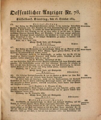 Amtsblatt für den Regierungsbezirk Düsseldorf Dienstag 28. Oktober 1834