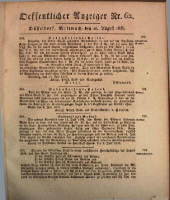 Amtsblatt für den Regierungsbezirk Düsseldorf Mittwoch 26. August 1835